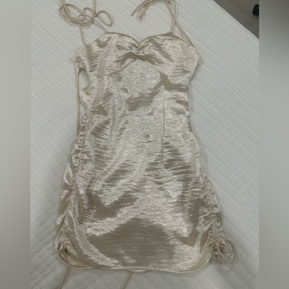 Lucy in the sky champagne gold mini dress